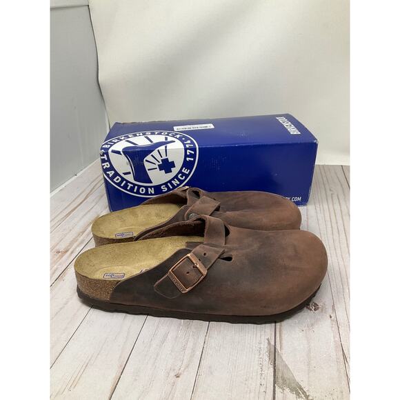 Birkenstock Boston Soft Footbed Habana Oiled Leather Clog Size 40 EU 7-7.5 - Picture 3 of 6